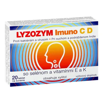 LYZOZYM Imuno C D 20 tbl. na žuvanie 1×20 tbl, na žuvanie