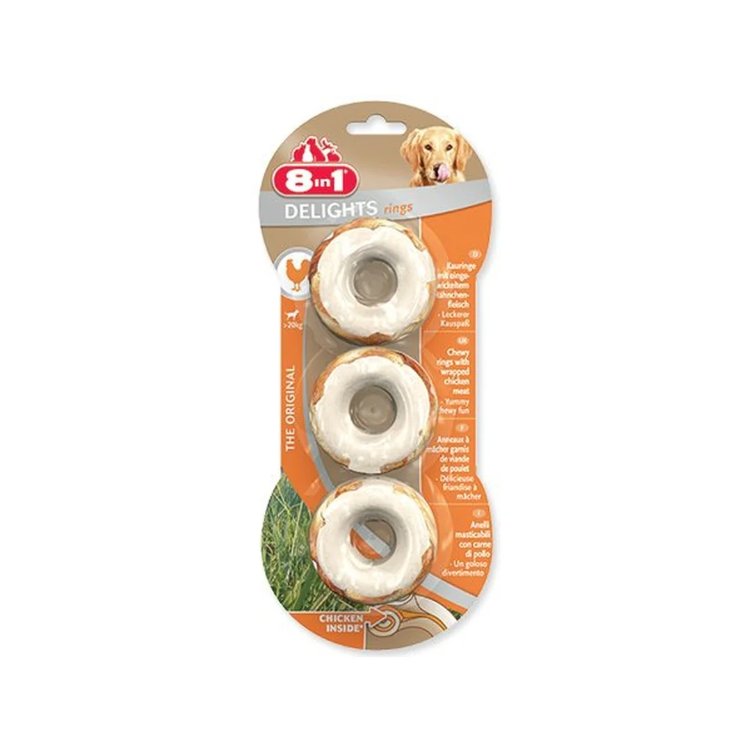Pochúťka 8in1 Delights krúžok žuvacia 3ks