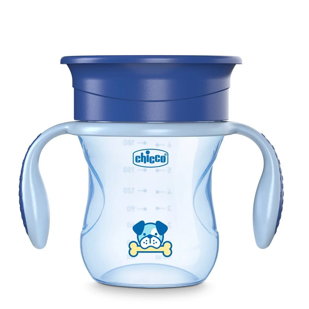 Chicco Náučný pohár 360 200 ml, od 12 mesiacov, modrý