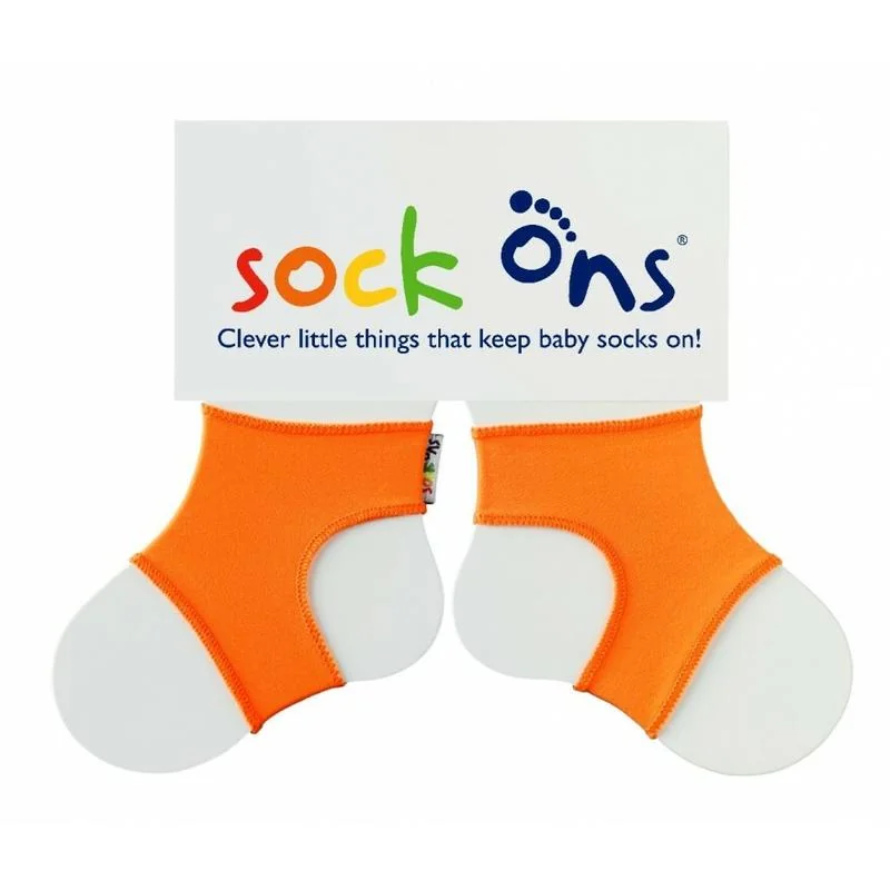 Plod Ons Sock Ons návleky na detské ponožky Bright Orange 6–12 m