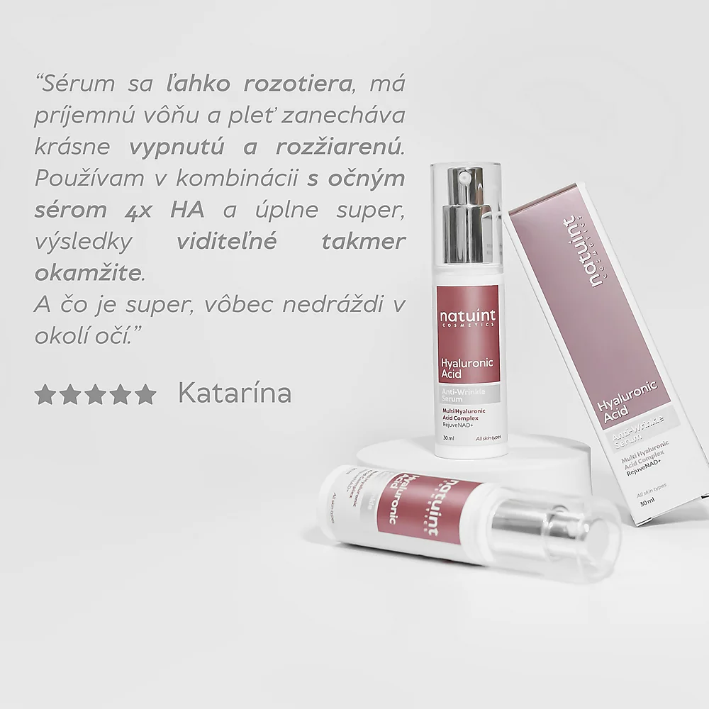 Natuint cosmetics - Sérum proti vráskam s kyselinou hyalurónovou Hyaluronic Acid Anti-Wrinkle Serum