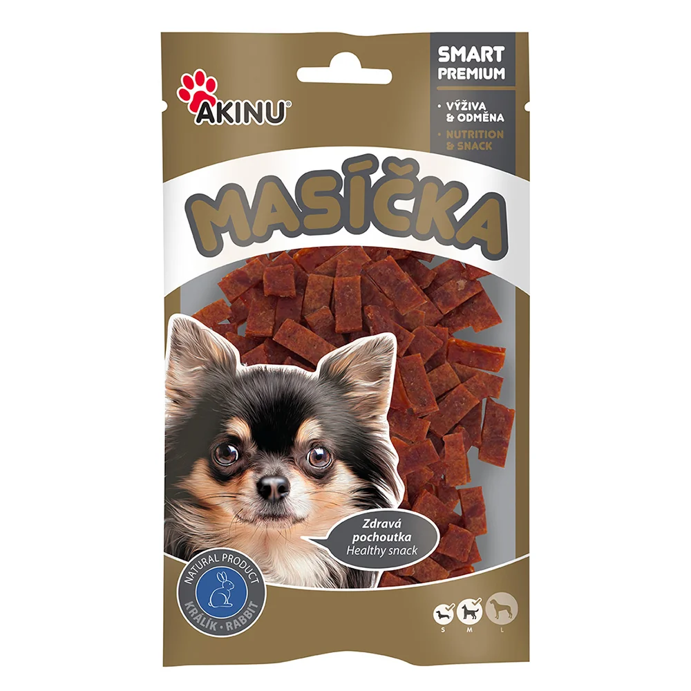 Akinu MASÍČKA Králičie pásiky pre psov 7 x 75 g
