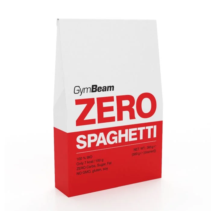 Gymbeam bio zero spaghetti 385 g – 385 g 1×385 g, nízkokalorické cestoviny