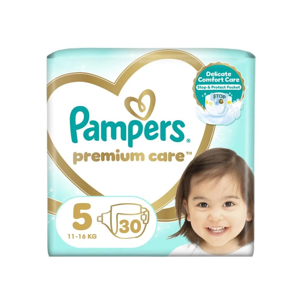 Pampers Premium Care detské plienky, veľkosť 5, 11kg-16kg 30 ks