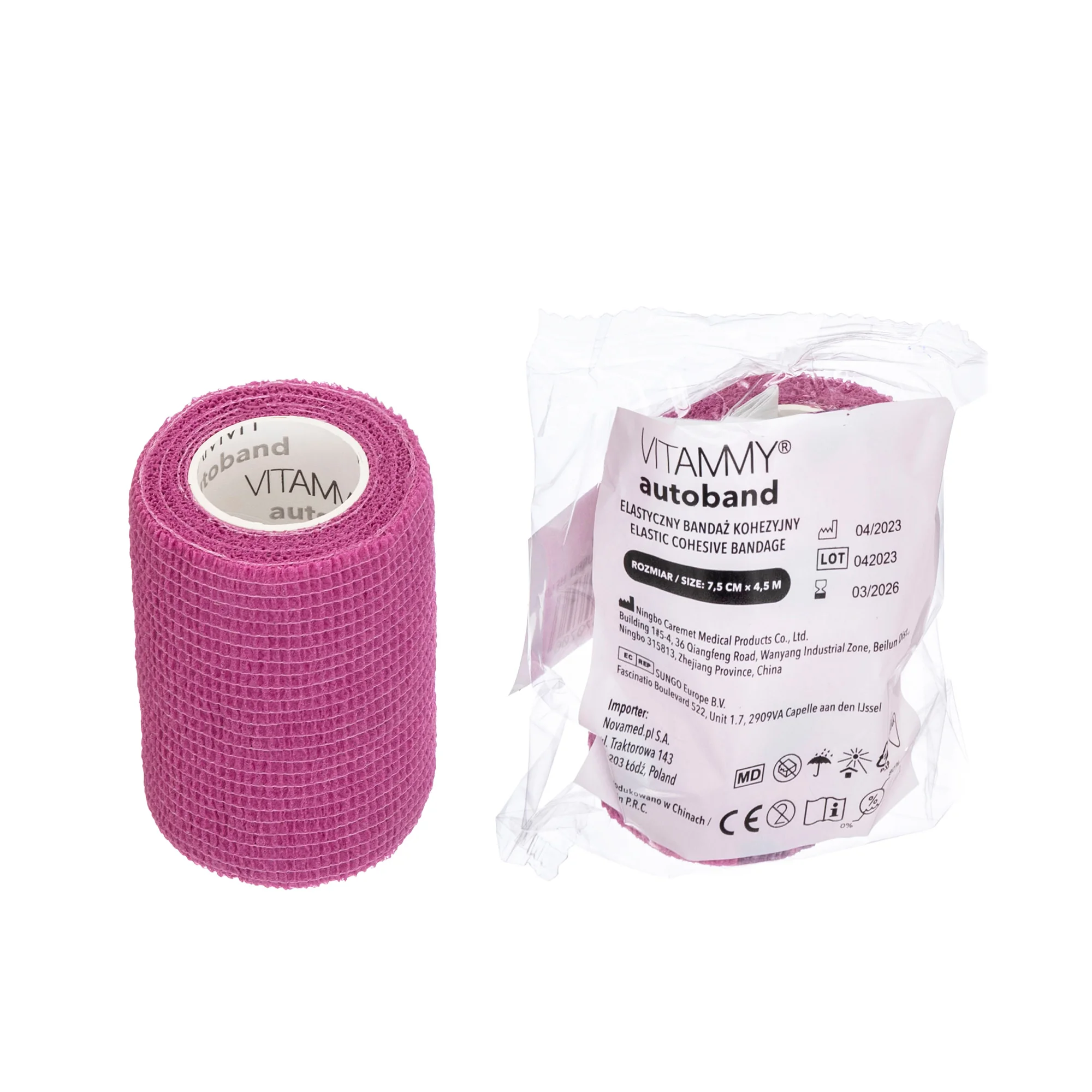 VITAMMY Autoband samolepiaca bandáž ružová 7,5 cm x 450 cm
