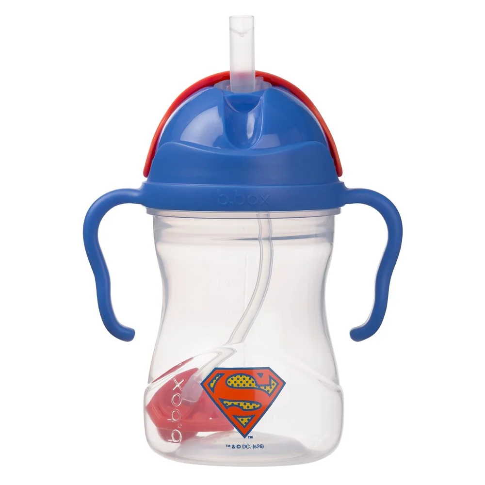 Hrnček so slamkou 240 ml Superman, od 6 mesiacov