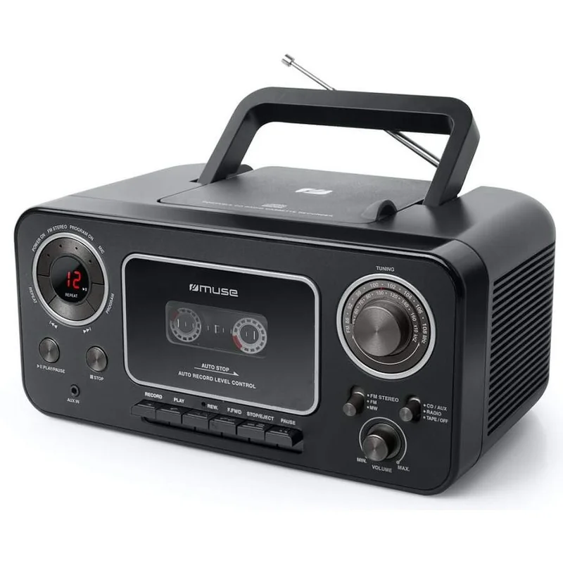 MUSE M-182RDC, prenosné rádio s CD a kazetou