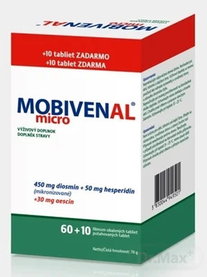 MOBIVENAL micro 1×70 tbl, výživový doplnok