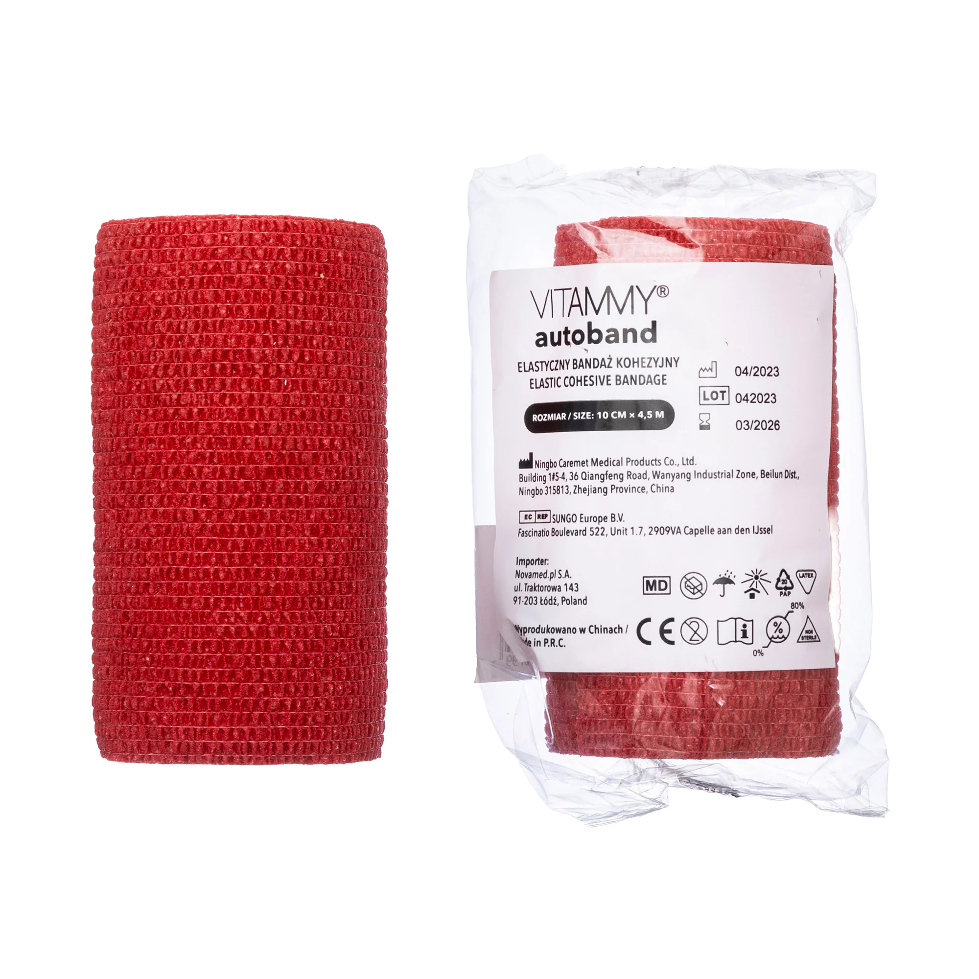 VITAMMY Autoband samolepiaca bandáž červená 10 cm x 450 cm