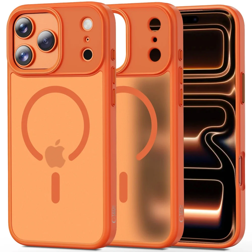 Tech-Protect Magmat MagSafe kryt na iPhone 17 Pro Max, oranžový