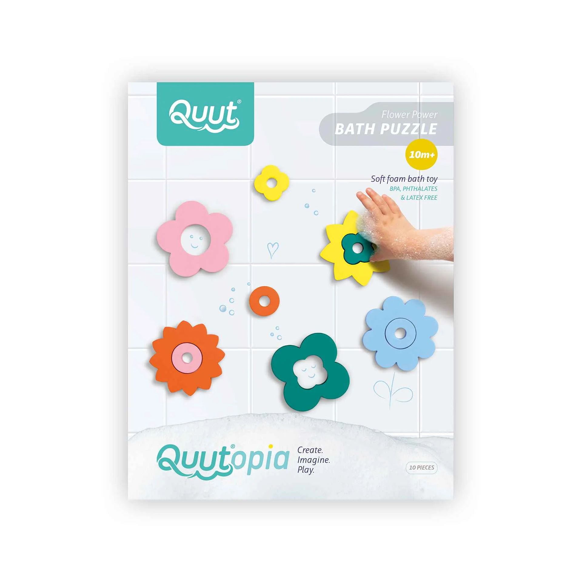 QUUT Quutopia puzzle do vody Flower Power 1×1 ks, hračka pre deti