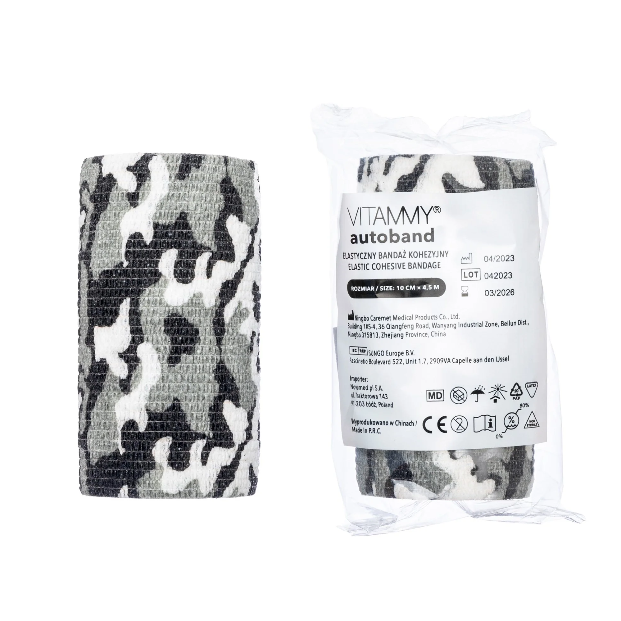 VITAMMY Autoband samolepiaca bandáž kamufláž šedá 10 cm x 450 cm