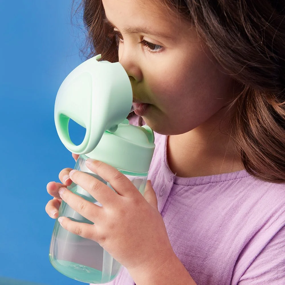 Fľaša na pitie so slamkou Junior 380 ml spearmint