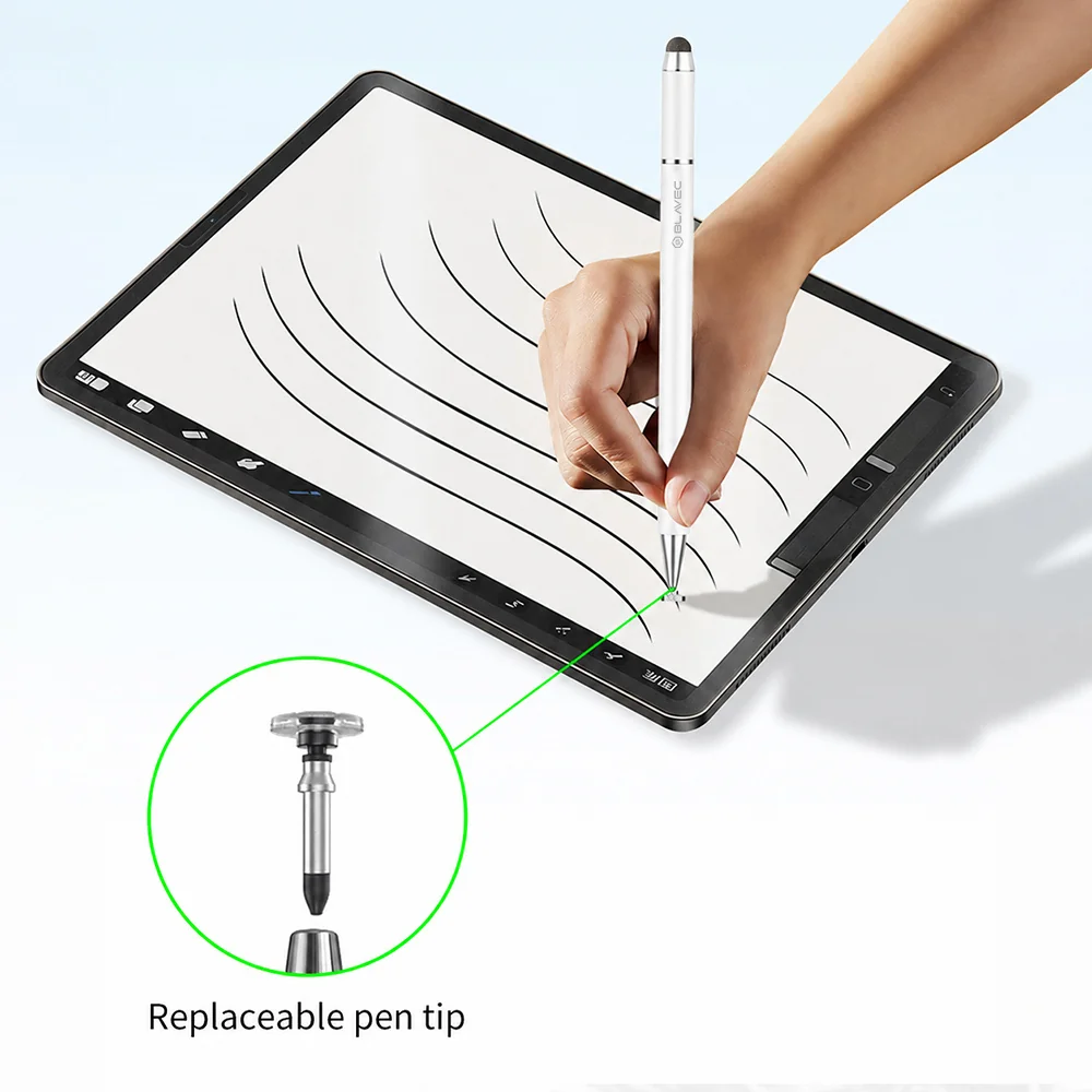 Blavec BPS-02 Passive Stylus pero na tablet a mobil, biely