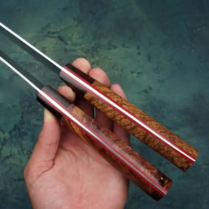 Damaškový kuchynský nôž Takeshi-Hnedá 1ks, 34cm, 29019