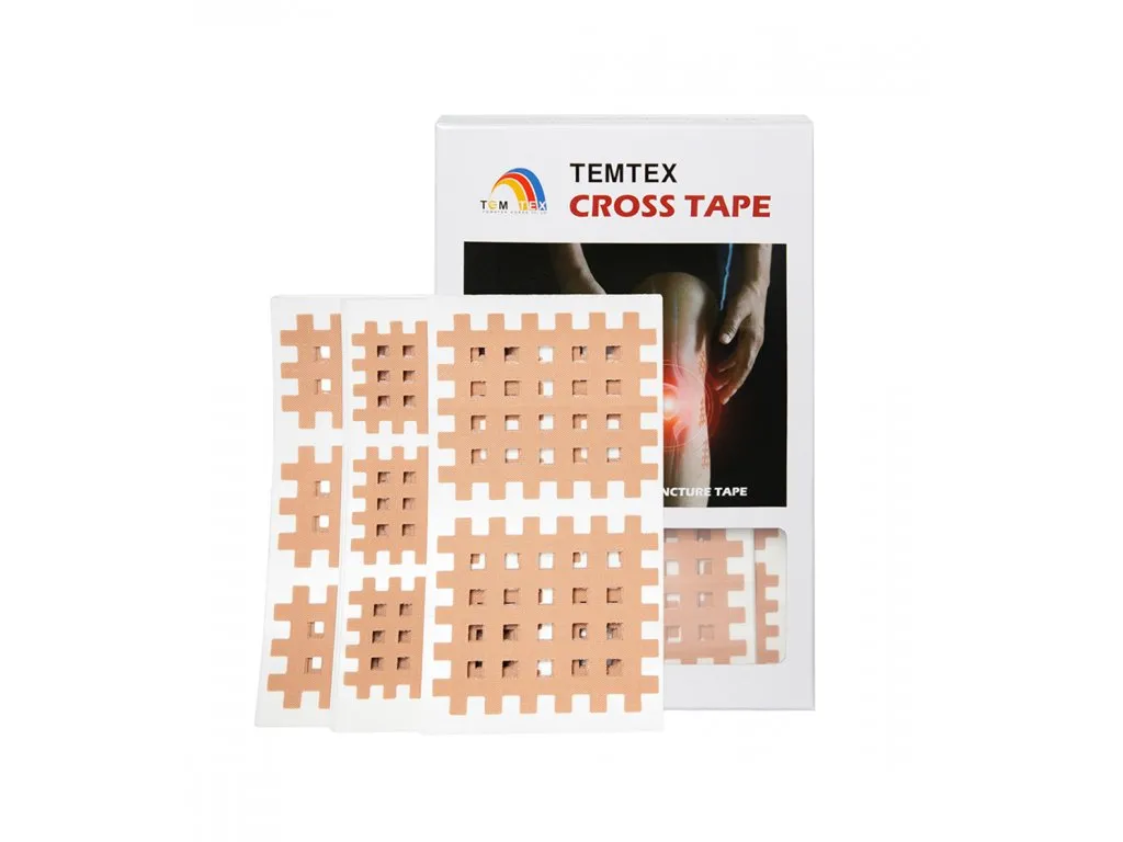 Temtex Cross tape, béžový, mix 1×1 ks, tejpovacia páska