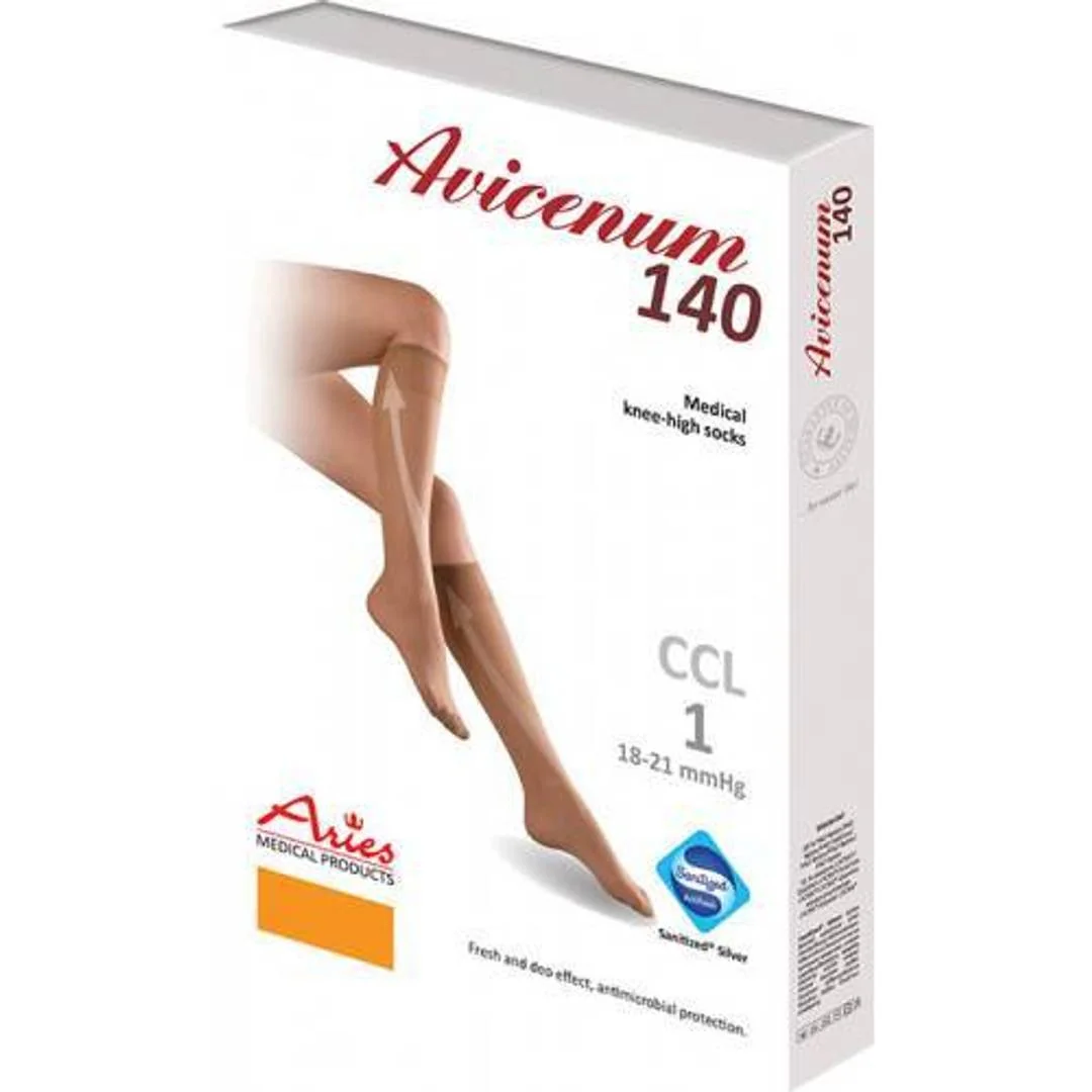 AVICENUM 140 DEN Phlebo lýtkové pančuchy telové - 8030 - Veľkosť M - Normal