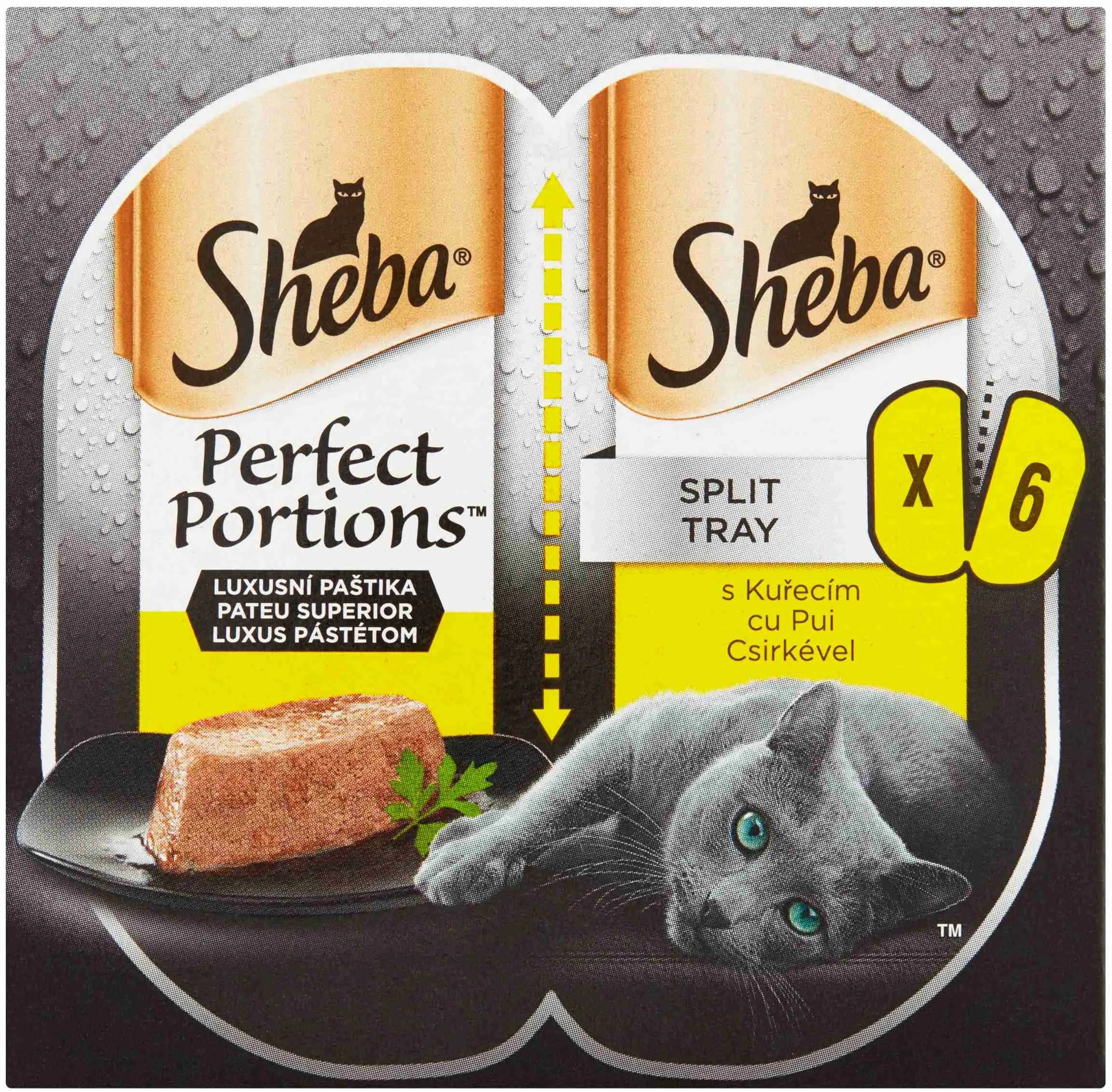 SHEBA perfect portions s kuracím mäsom 1×3ks, kapsička s kuracím mäsom,75g