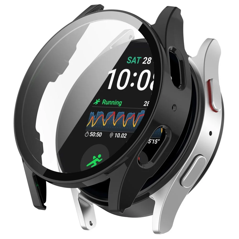 Tech-Protect Defense 360 puzdro so sklom na Samsung Galaxy Watch 4 / 5 / FE (40mm), čierne / FE (40mm), čierne