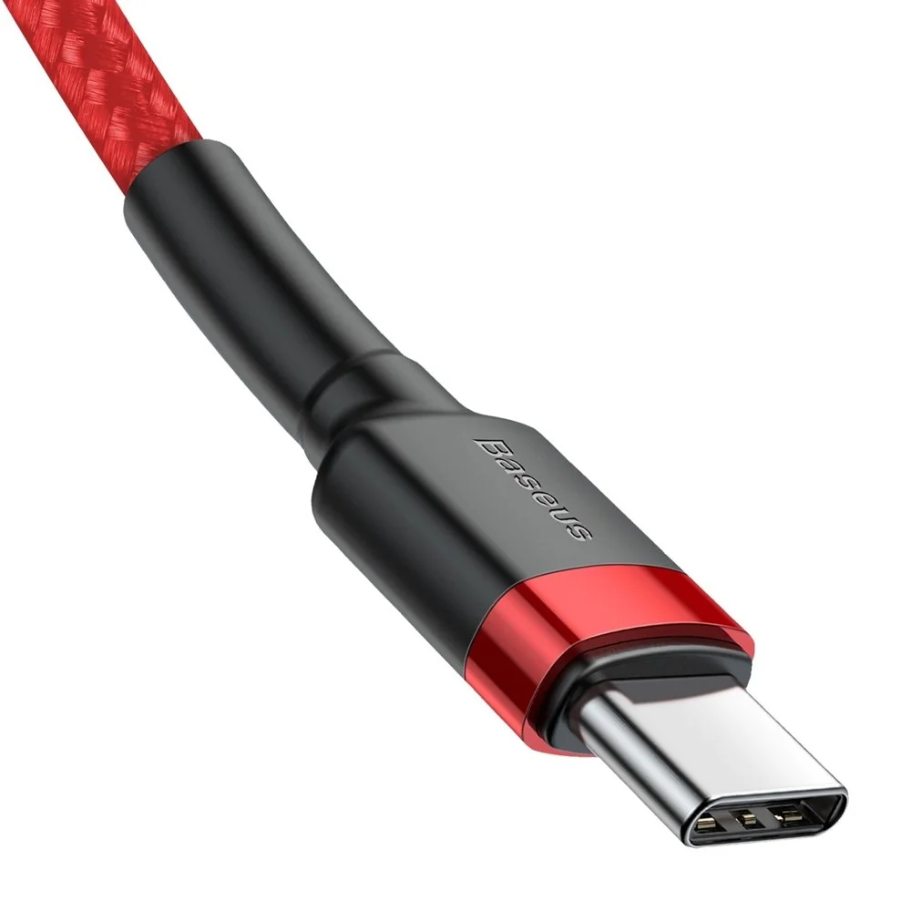 Baseus Cafule kábel USB-C / USB-C 60W QC 3.0 2m, červený