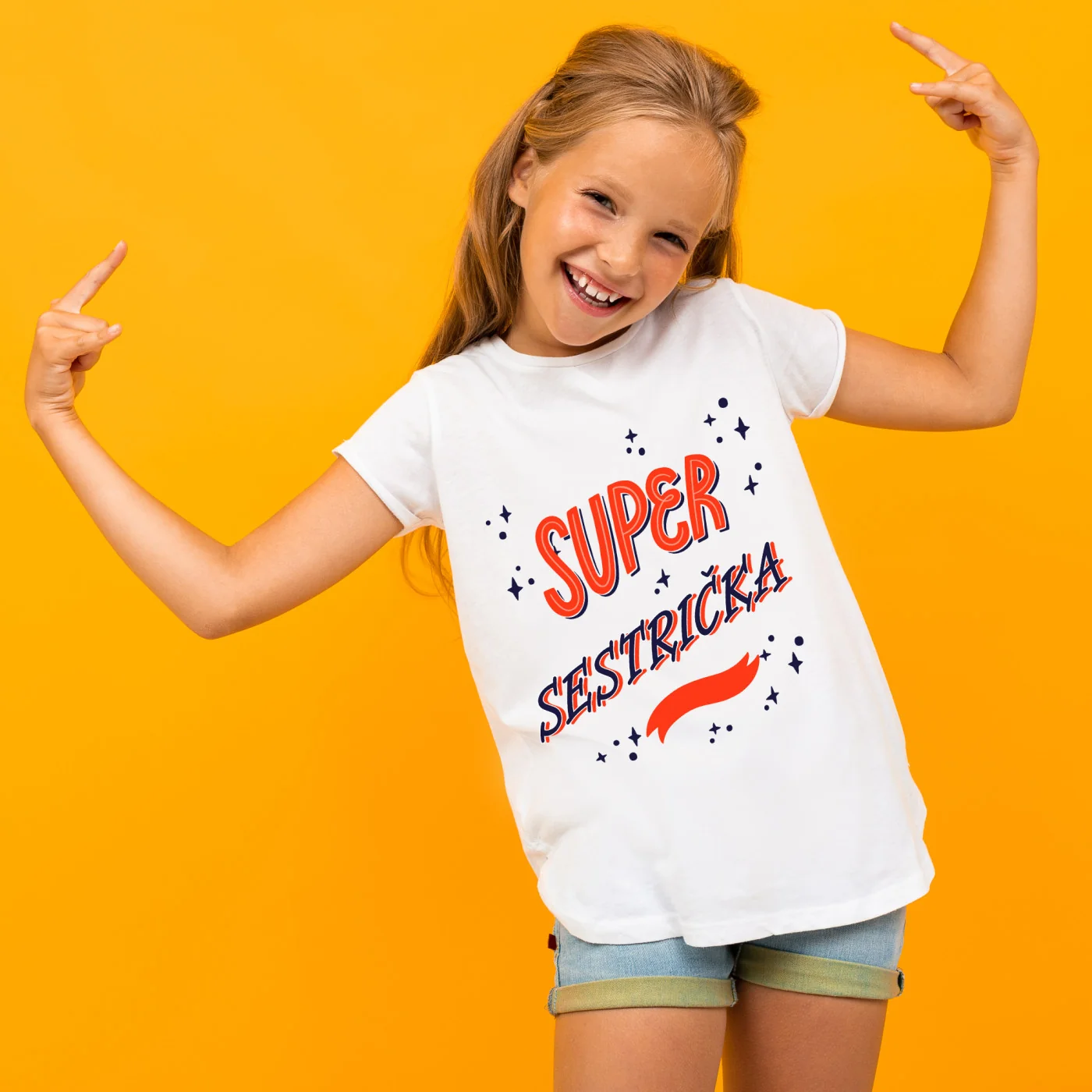 Boodyy Tričko s krátkym rukávom Super sestrička Veľkosť: 98