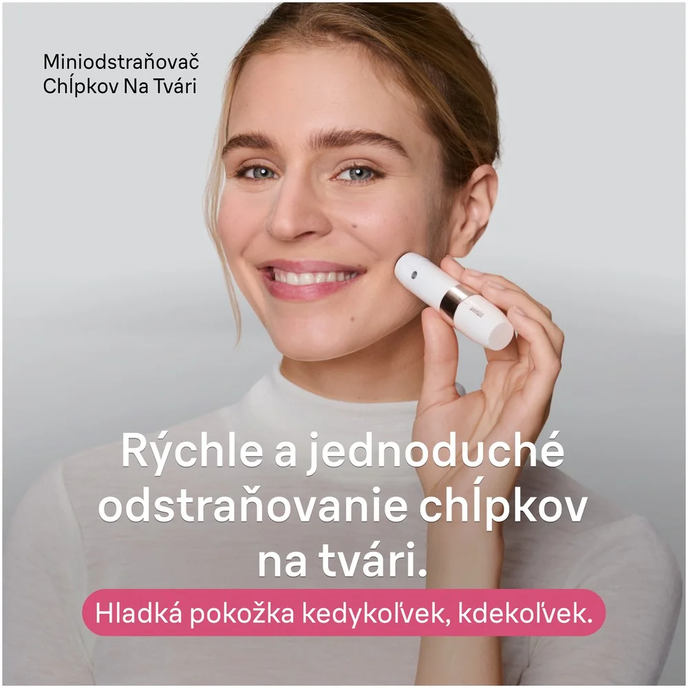 Braun FS1000 mini odstraňovač chĺpkov na tvár, biely 1 ks