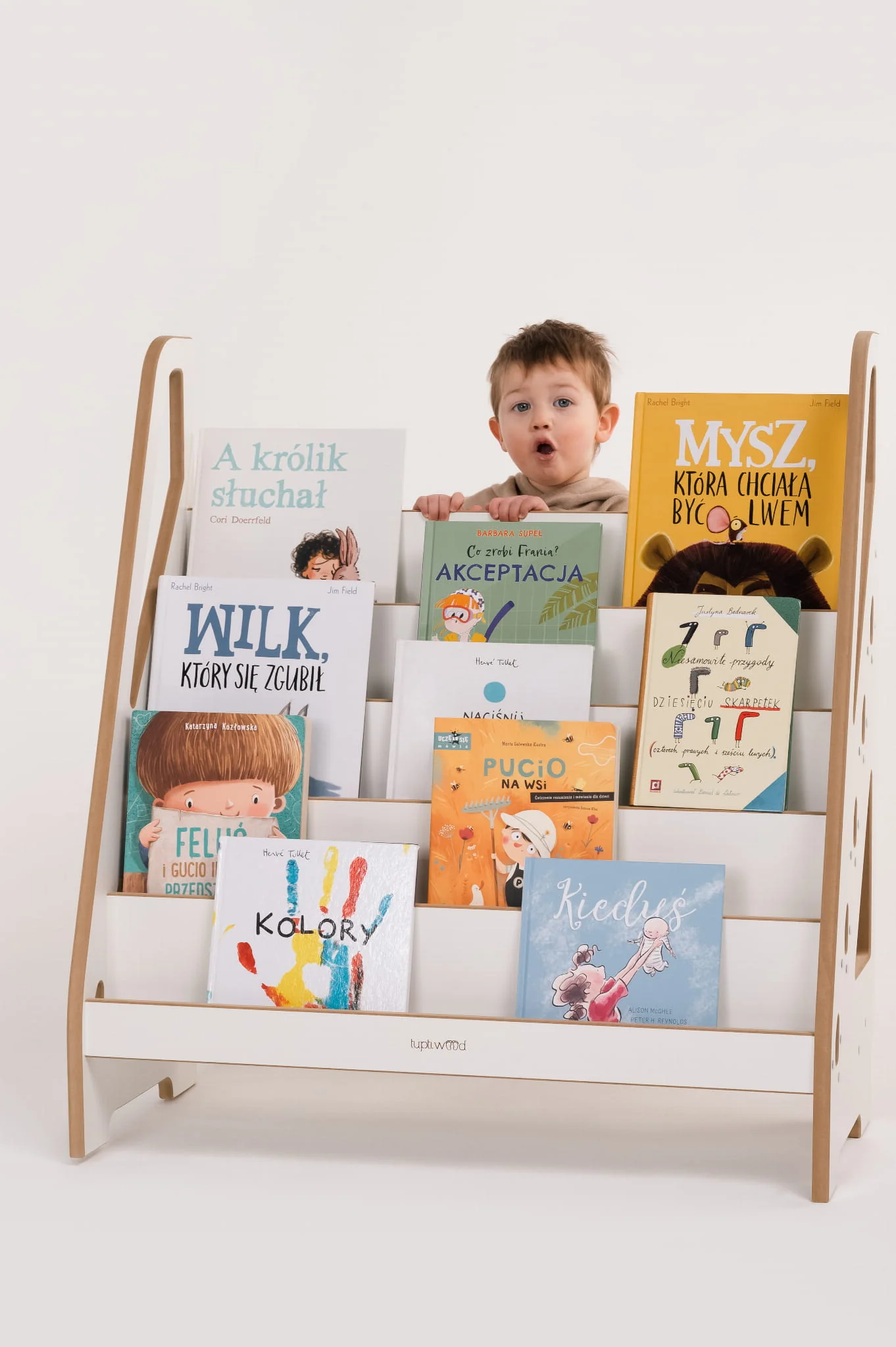 Knižnica drevená montessori maxi