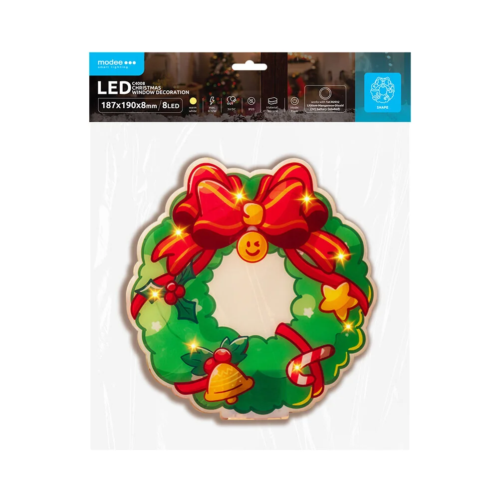 Modee Lighting LED dekorácia do okna C4008 veniec