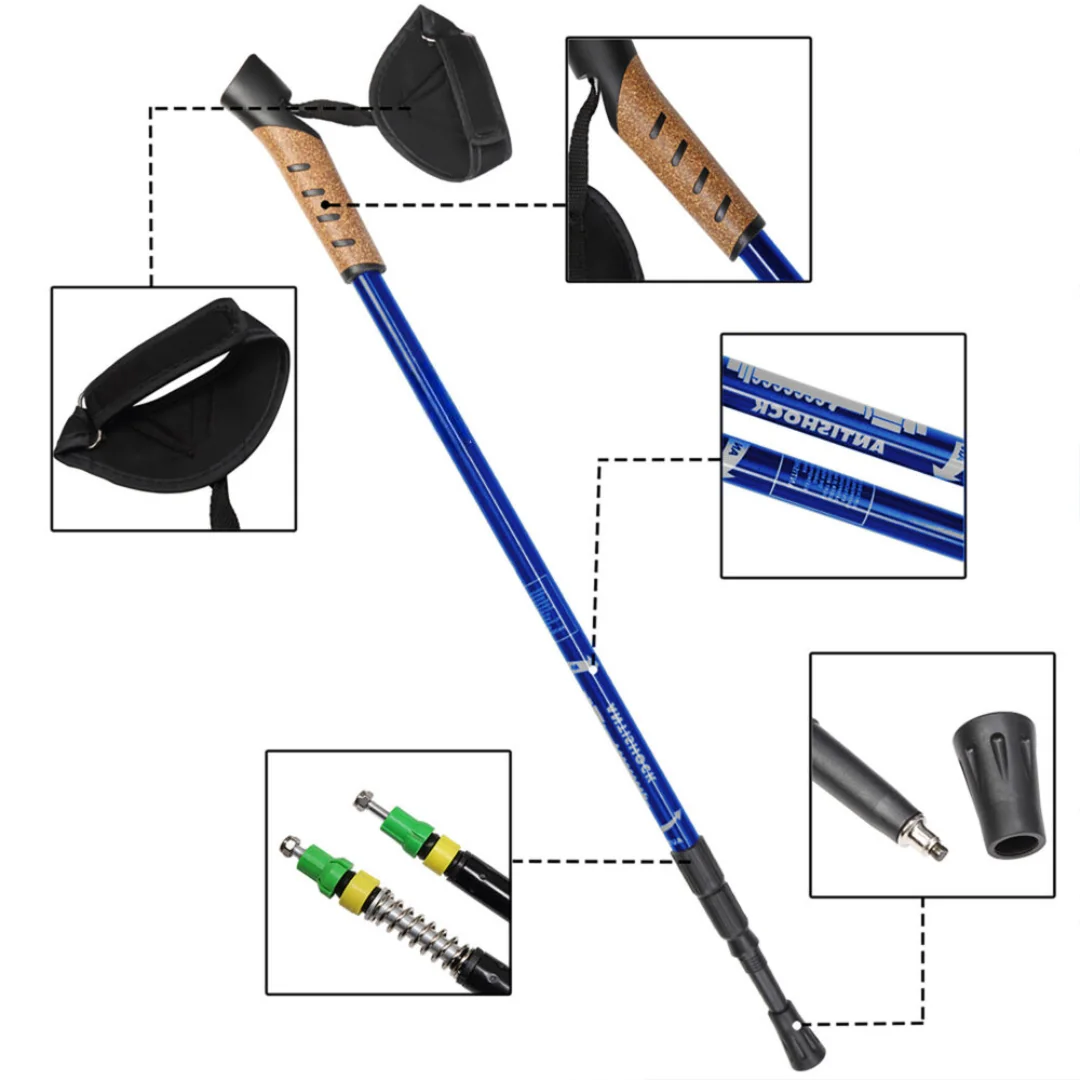 MG Nordic Walking trekingové palice 63 -135 cm, modré