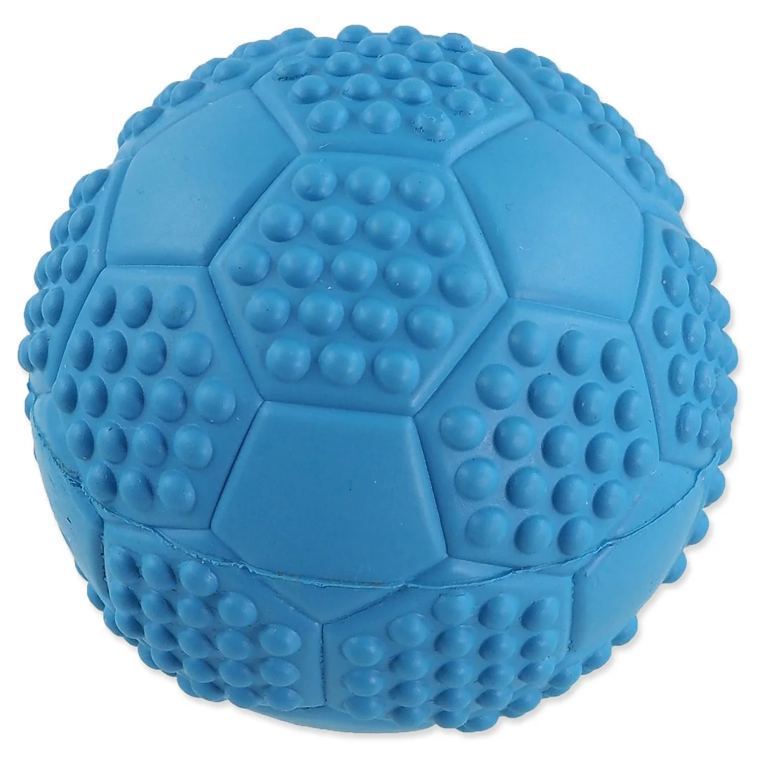 Hračka Dog Fantasy lopta futbal s bodlinami pískacia mix farieb 7cm