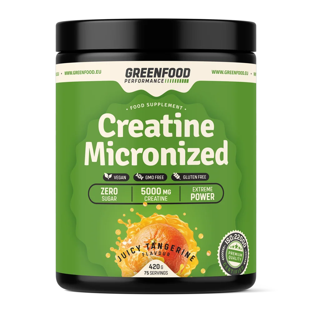GreenFood Performance Creatine Juicy tangerin 1×420 g, nápoj