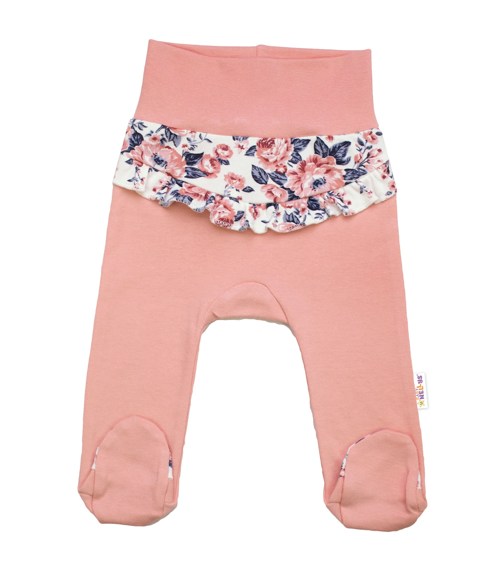 Bavlnená sada 2D, body + polodupačky Ružičky, púdrovo ružová, veľ. 62