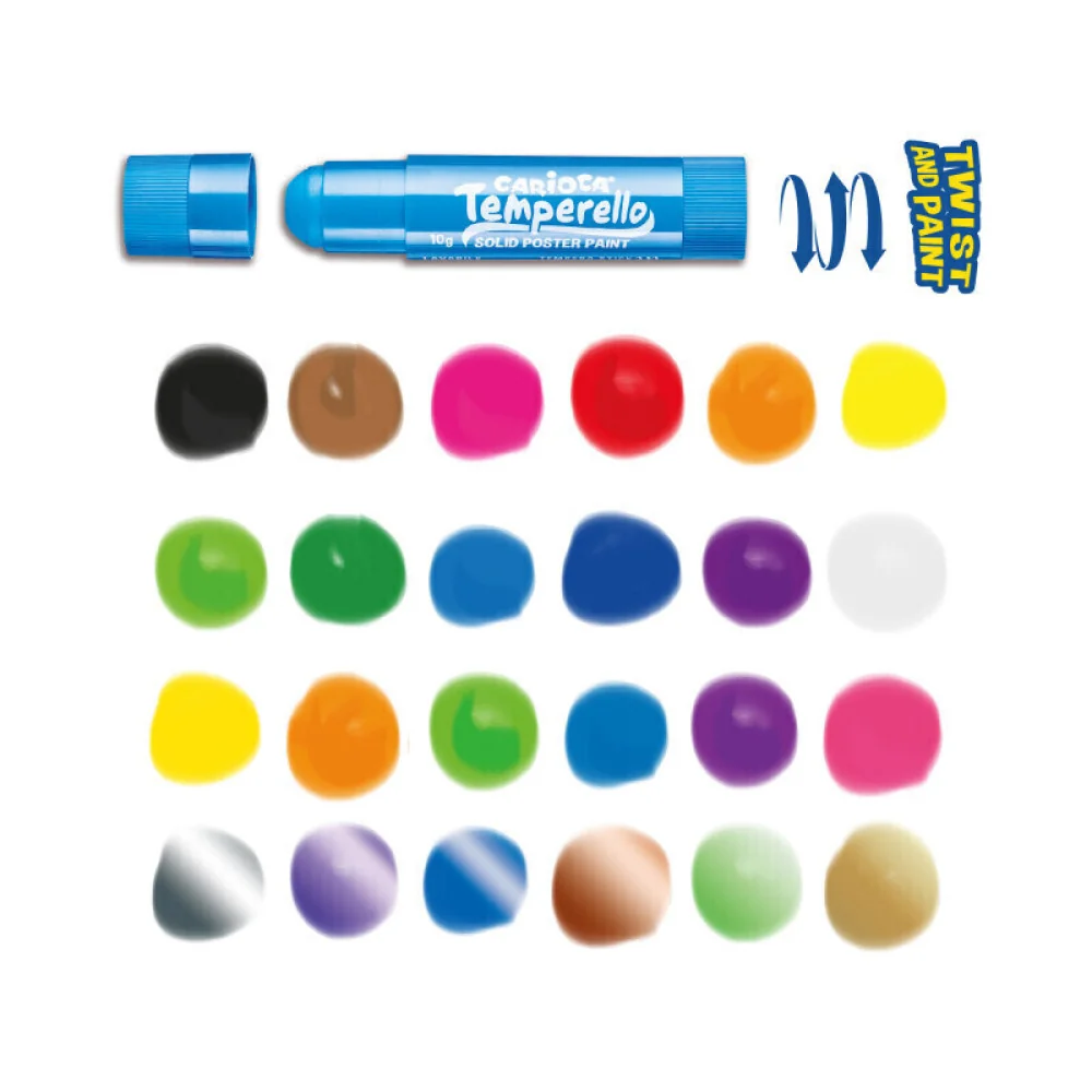 Farby v tube Temperello Carioca 24 ks-CARIOCA