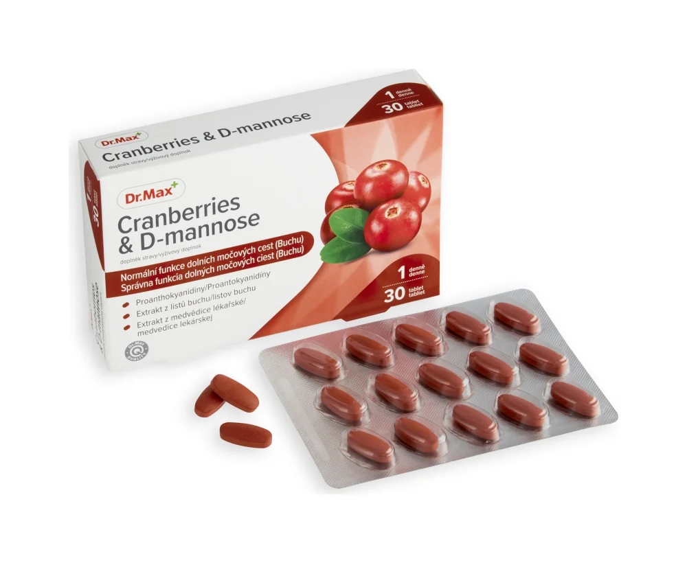 Dr. Max Cranberries & D-mannose 1×30 tbl, výživový doplnok