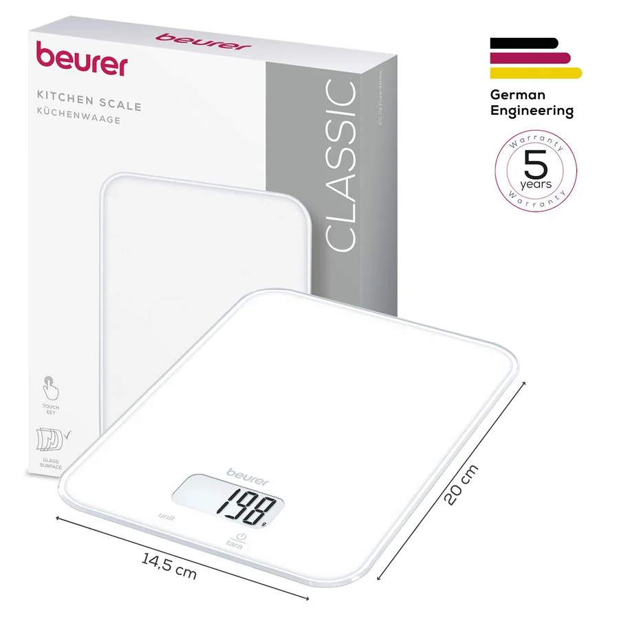 Váha kuchynská digitálna BEURER KS 19 Pure White
