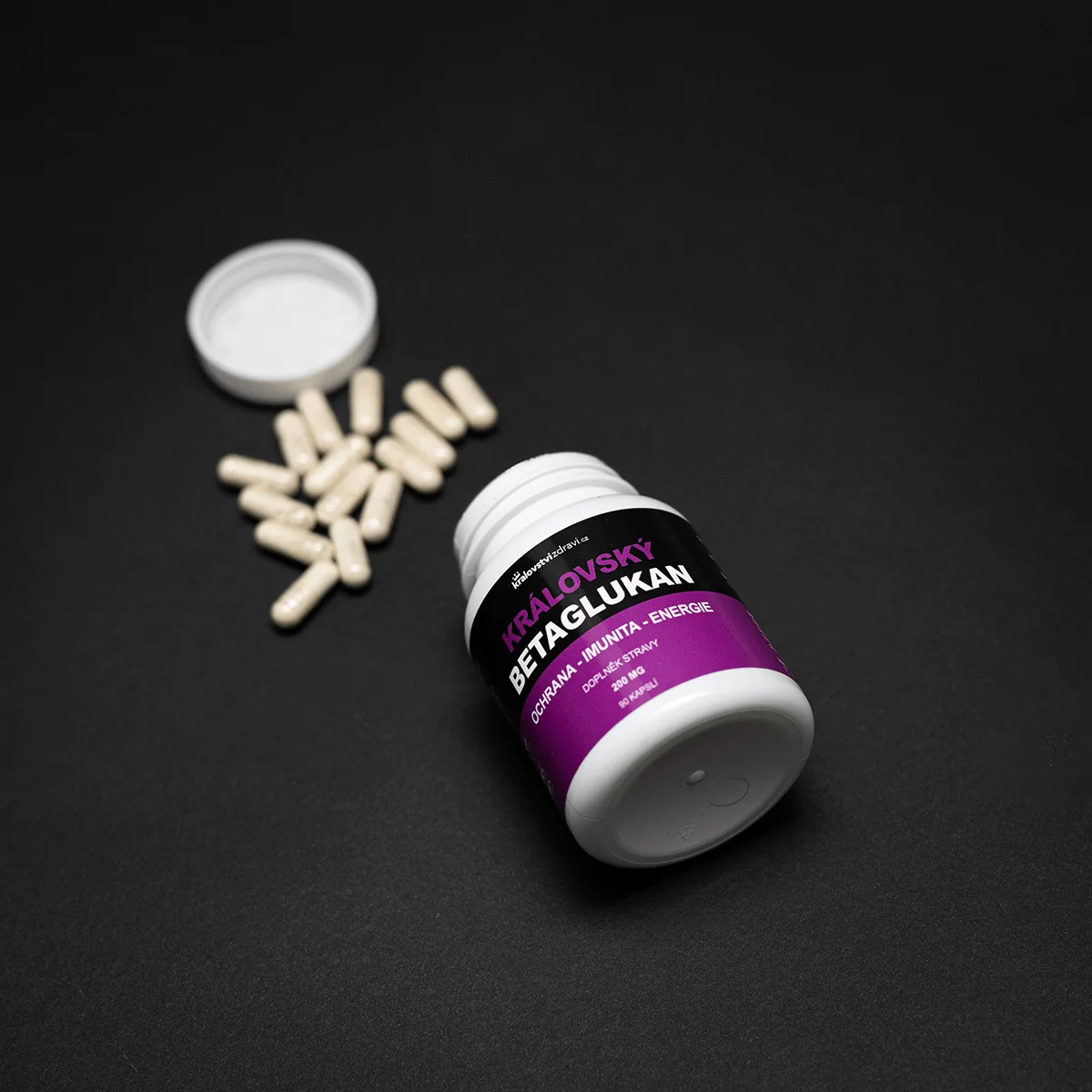 Kráľovský Betaglukan 200 mg + (Vitamín C + D), 90 veg. kapsúl