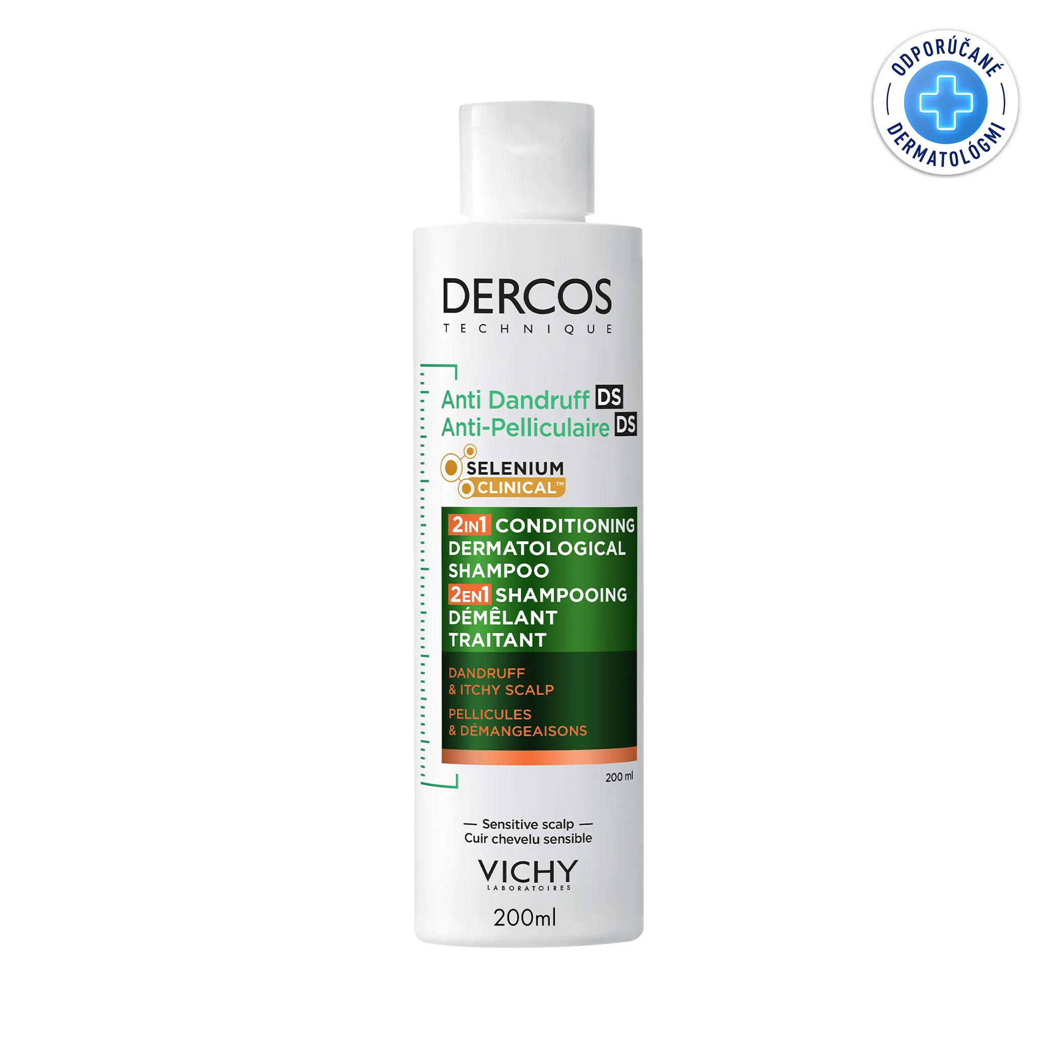 Vichy DERCOS 2v1 šampón proti lupinám 200 ml