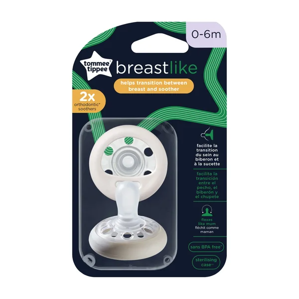 Tommee Tippee Cumlík Breast-like 0-6m, 2 ks 1×2 ks, cumlík
