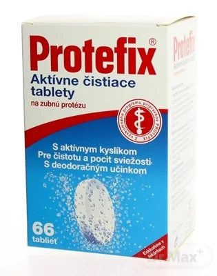 Protefix Aktívne čistiace tablety na zubnú protézu 1×66 tabliet, čistenie protéz