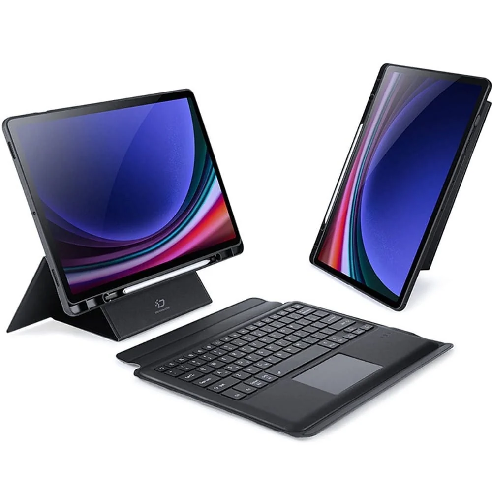 Dux Ducis DK puzdro s klávesnicou na Samsung Galaxy Tab S10 Plus / S9 Plus / S9 FE Plus, čierne