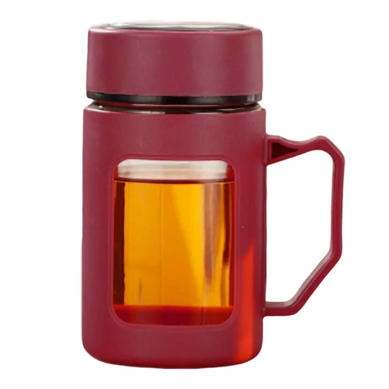 Livefy hrnček na kávu a čaj Linea 500 ml, červený