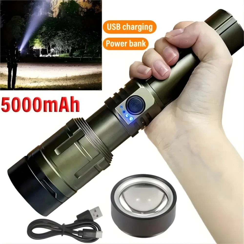 LED taktická baterka 20W zelená 1 ks