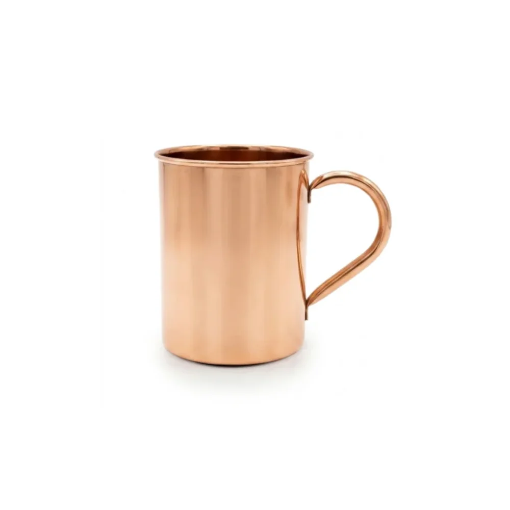 Medený hrnček rovný s uchom hladký 500 ml