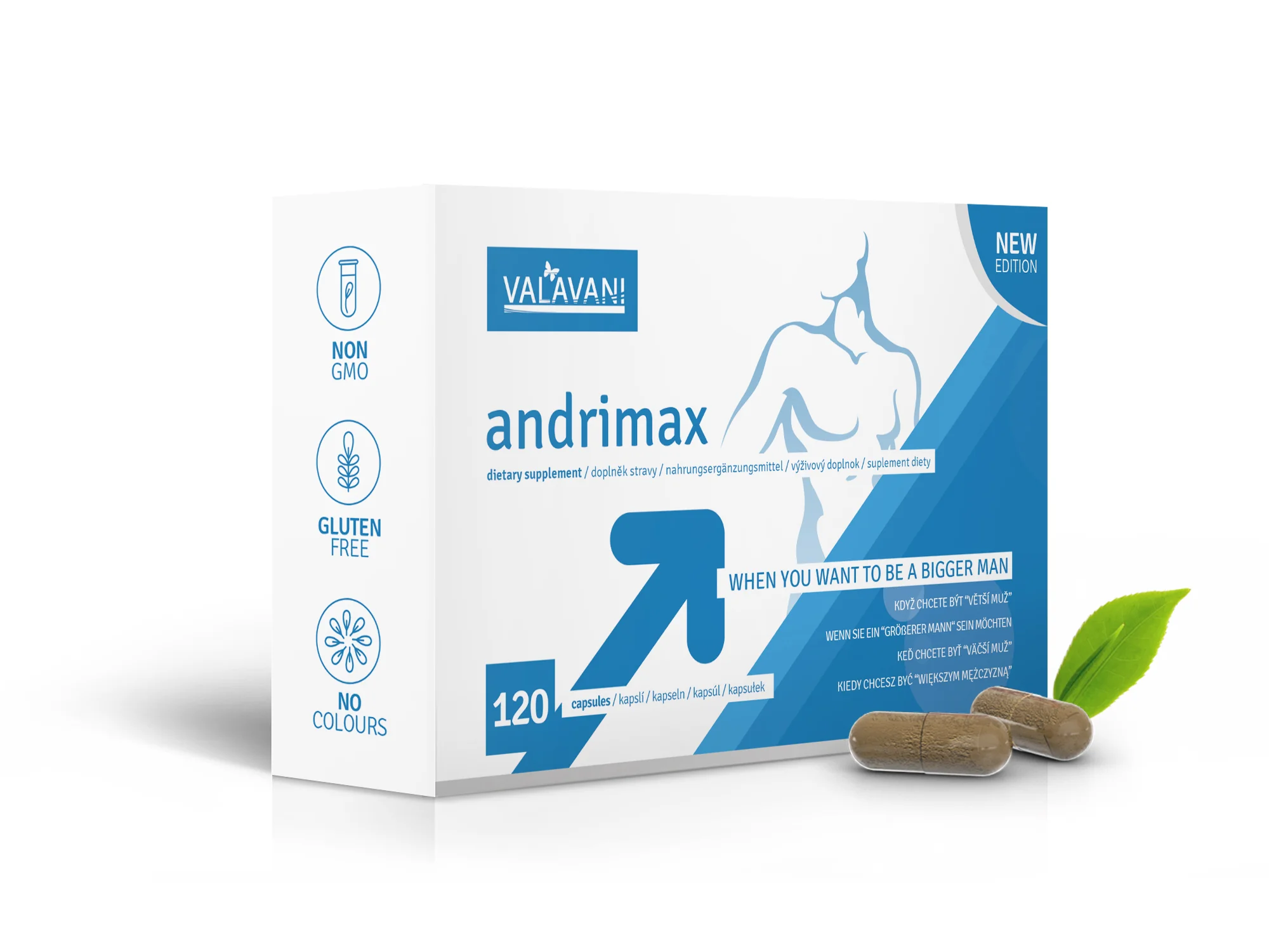 Andrimax 120 kapsúl – Podpora erekcie, zväčšenie penisu a vyššia sexuálna výdrž