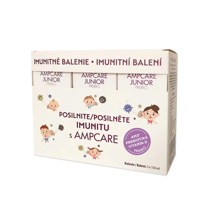 AMPCARE JUNIOR PREBIO imunitné balenie 3×150 ml