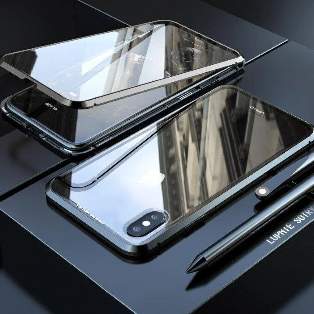 Magnetické puzdro s ochranným sklom pre Samsung Galaxy