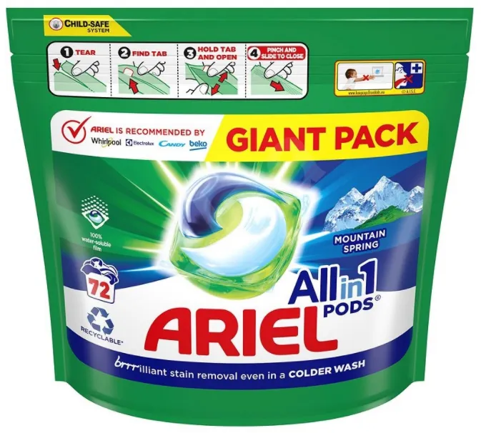 Ariel All-in-1 gélové kapsuly na pranie Mountain Spring
