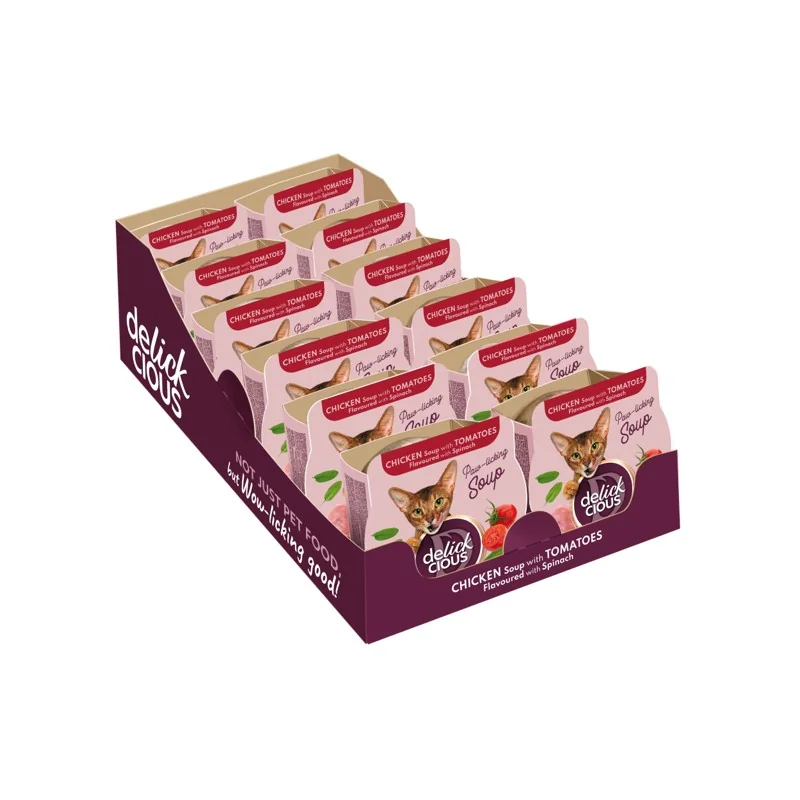 DELICKCIOUS™ sardinková polievka s krevetami a tekvicou. Pre dospelé mačky 80 g (1568)