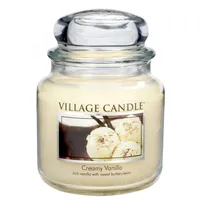 Village Candle Vonná sviečka v skle - Creamy Vanilla - Vanilková zmrzlina, stredná