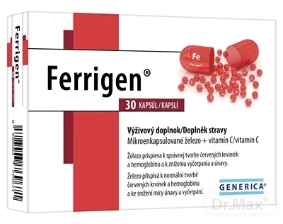 GENERICA Ferrigen 1×30 cps, výživový doplnok